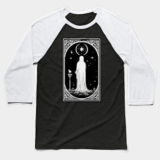 Hermit Tarot Card Astrology Occult Mystical Baseball T-Shirt